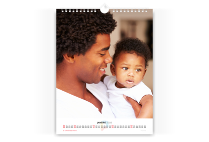 Mockup do FotoCalendário 30x40 | A3-R | Parede.